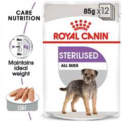 Royal Canin Sterilised Canine Care Adult Wet Dog Food in Loaf - 12x85g Pouches
